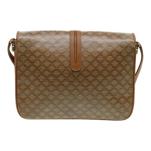 CELINE Macadam Canvas Shoulder Bag Beige - Picture 3 of 13